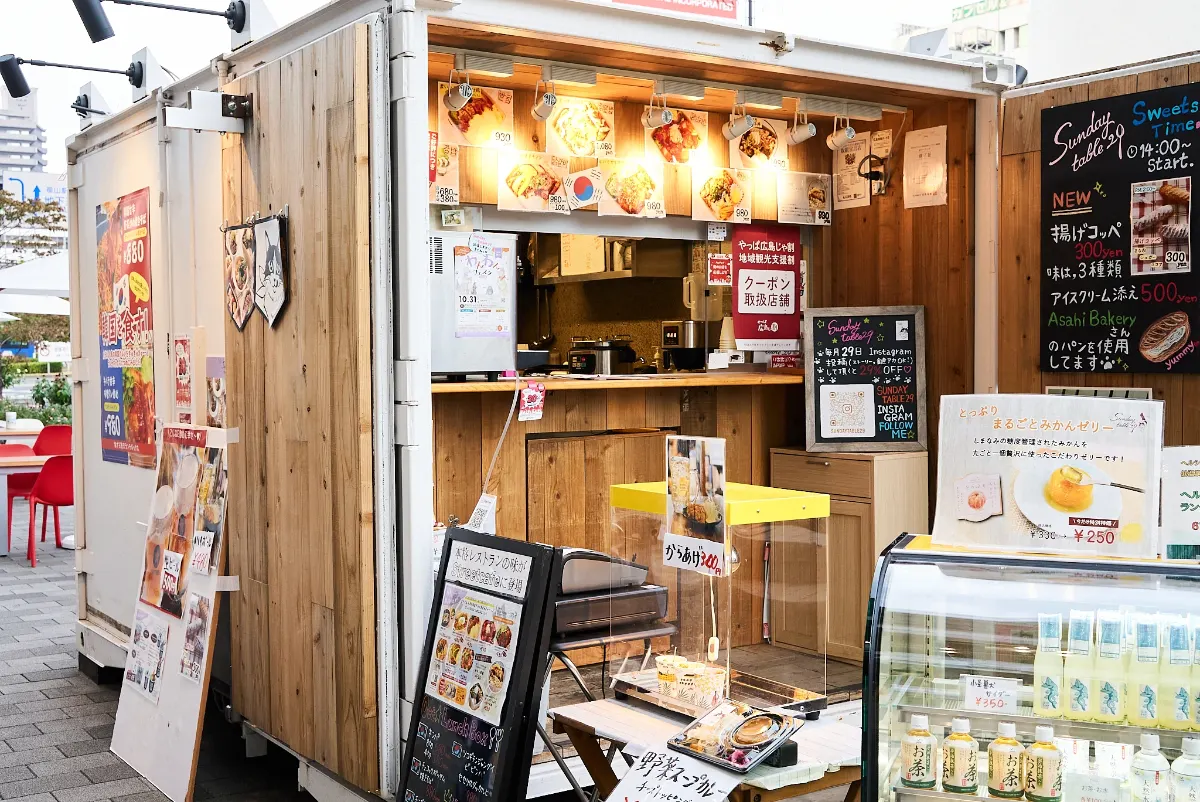 コンテナカフェの売り場